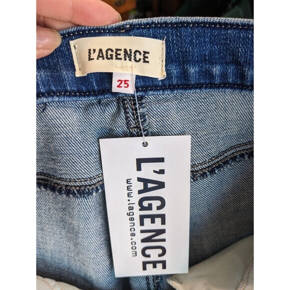 L'Agence Sevyn Mid-Rise Stretch Ultra Flare Jeans Size 25 Festival Bell Bottoms - Picture 8 of 10